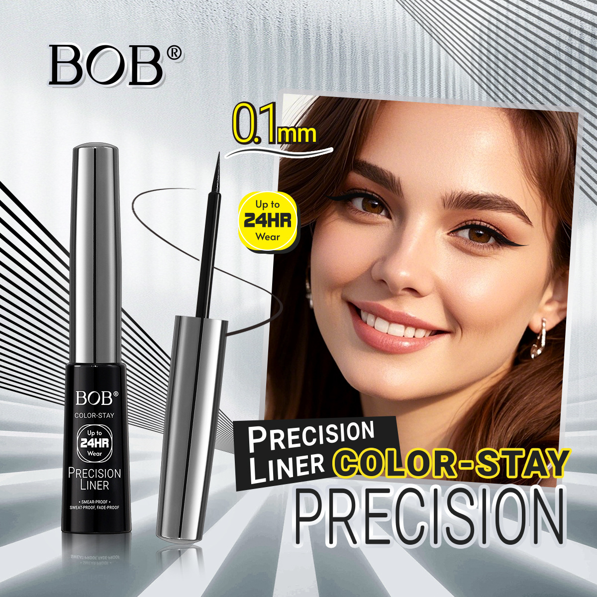 Cross-border bob quick-drying eyeliner liquid is smooth and easy to apply pic 1