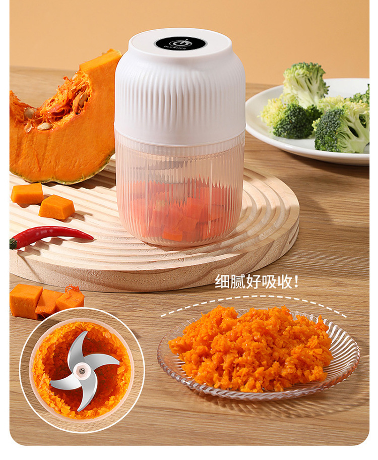 Electric garlic mincing machine with charging function, garlic puree grinder, household garlic mincing wonder, small complementary food processor, garlic purer pic 10