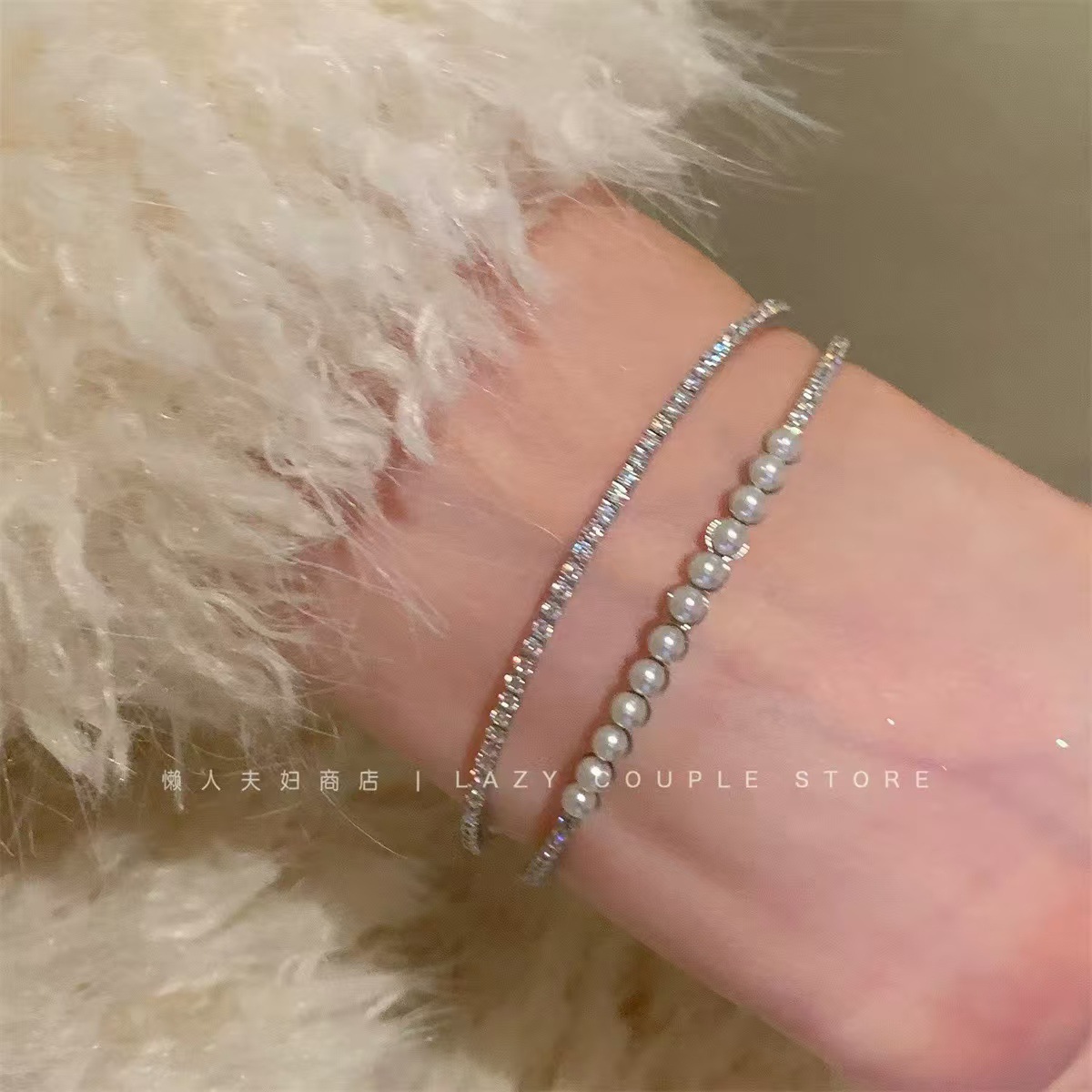 彩色多巴胺锆石手镯女设计感麻花扭结精致手链满钻双层叠戴手饰潮详情19