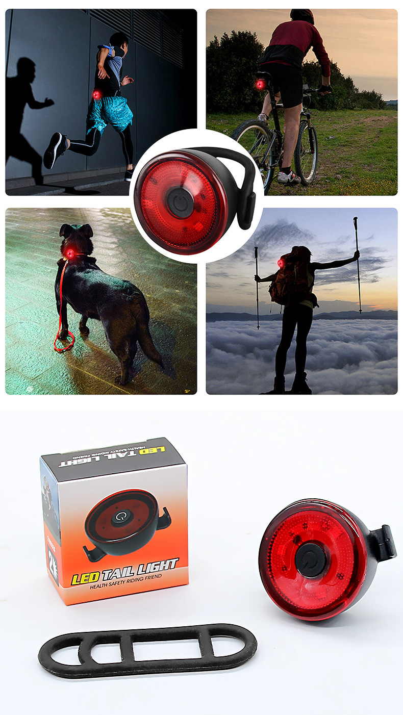 The new bicycle lights are mostly mountain bike taillights with 3-LED battery-powered taillights and two-speed switching. They are equipped with waterproof riding gear and high-brightness warning lights for riding pic 7
