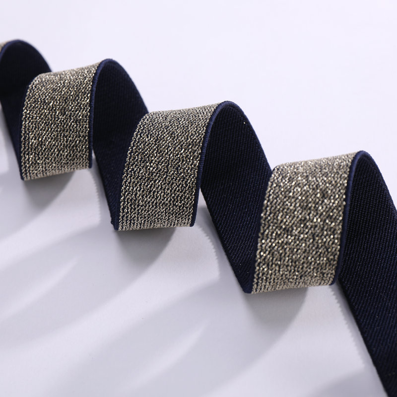 高密度金银丝松紧带金丝银丝扁宽皮筋橡筋装饰弹力松筋金色松紧厚详情20