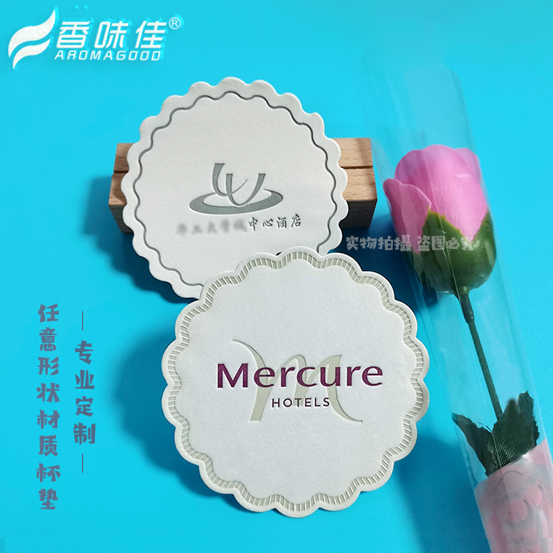 Wholesale of 10 pieces of paper coasters from the source factory: Heat-resistant and heat-insulating placemats, modern and simple paper wooden anti-slip teacup MATS pic 8