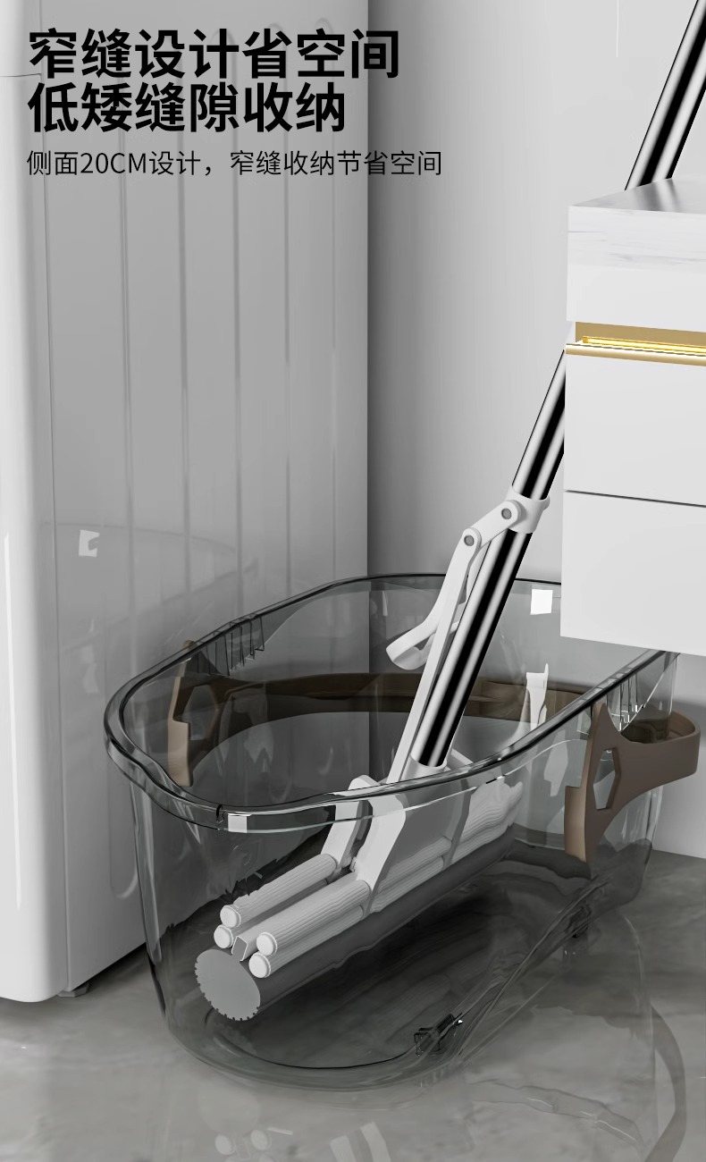 Transparent thickened water bucket, household portable PET rectangular water bucket, student laundry bucket, large water storage bucket, mop bucket pic 7