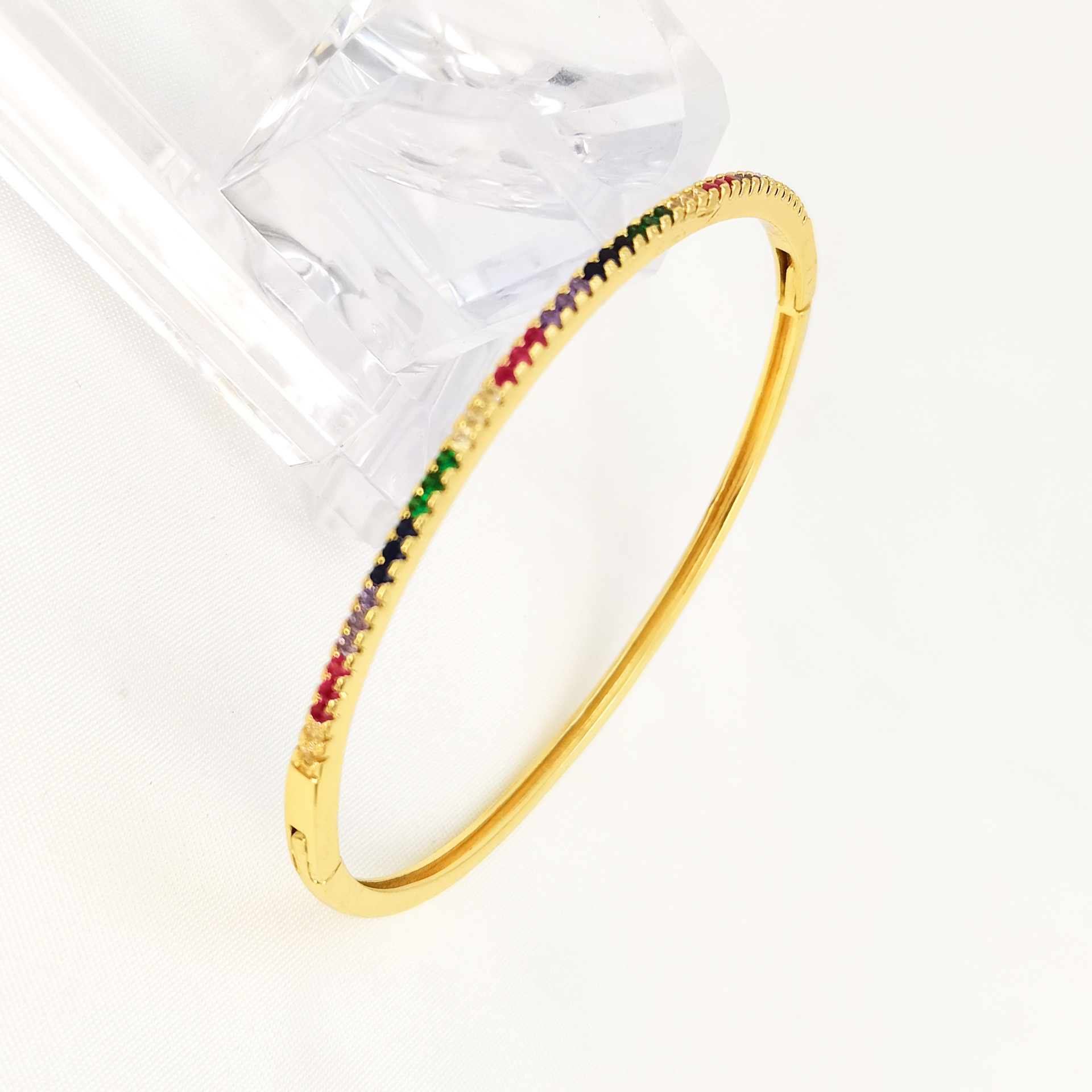 Golden bracelets, sand gold stainless steel bracelets, acrylic arm bracelets, fashionable accessories pic 6