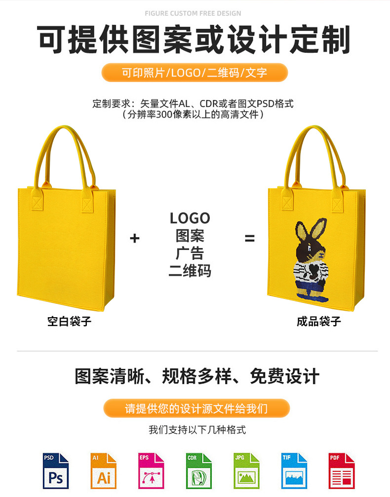 Dragon Boat Festival corporate bank felt bags, customized cartoon souvenirs, gift bags, shopping bags, wedding advertising tote bags pic 5