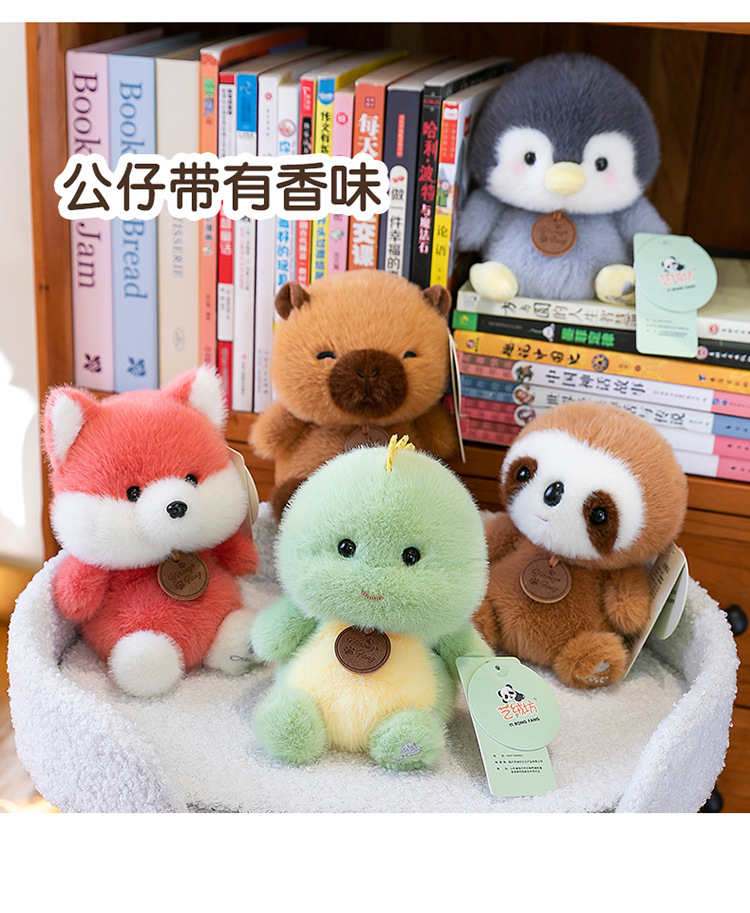 Authentic desk companion, doll, learning accessory, little penguin figurine, cute plush toy, capybara panda doll pic 3