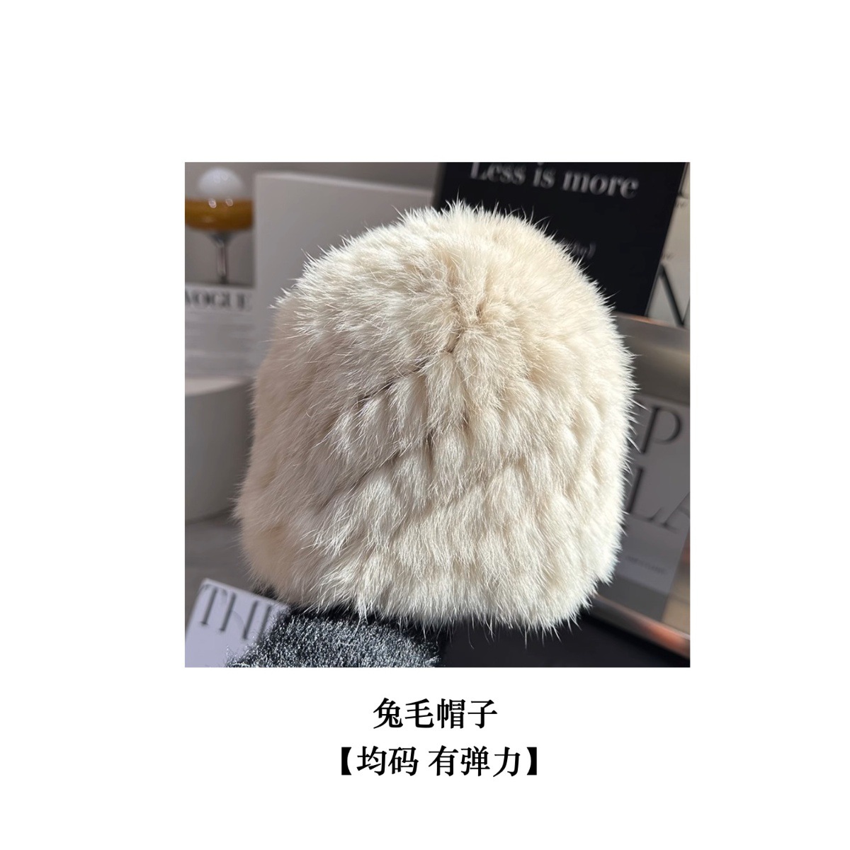 品牌【森多娜】2025新款韩系兔毛绒帽子女秋冬款加厚保暖防寒批发成人帽显脸小皮草护耳渔夫帽高级百搭款详情1
