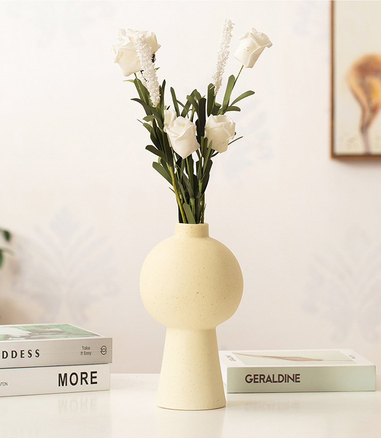 2025 Nordic minimalist Ceramic vases, light luxury dried flower arrangements, home living room and bedroom decorative items, cross-border best-selling vase ornaments pic 9