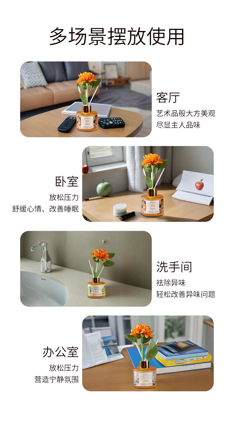 香薰室内持久家用液体藤条无火香薰浴室厕所除臭摆件香薰支持跨境详情8