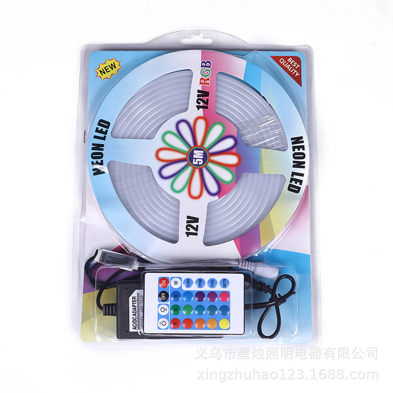 Iridescent neon light strip Silicone rgb12V low-voltage outdoor atmosphere waterproof flexible silicone light strip set led pic 10