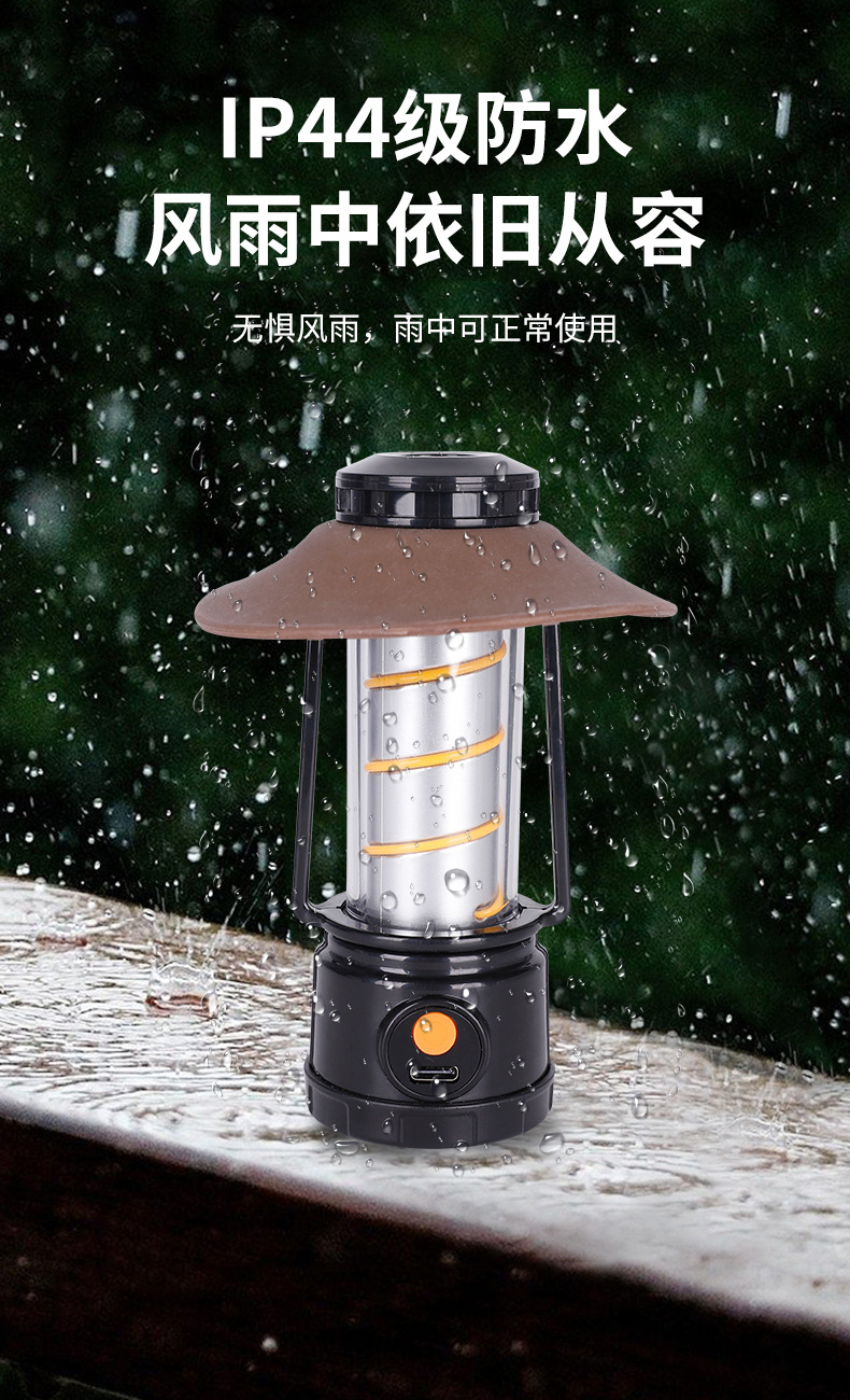 The new cross-border high-intensity charging atmosphere illumination street camping lamp, portable emergency outdoor camping lamp, and ultra-long battery life pic 10