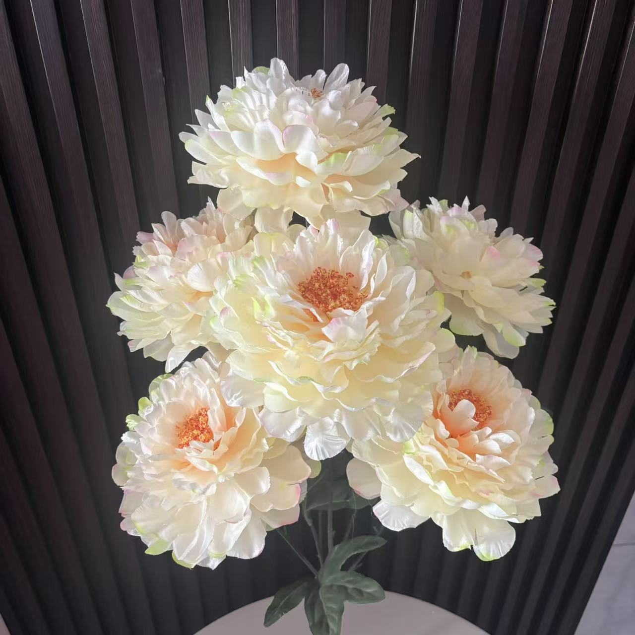 扫墓用花7头富贵牡丹花束花清明节上坟祭祀墓前摆放花菊仿真花详情1