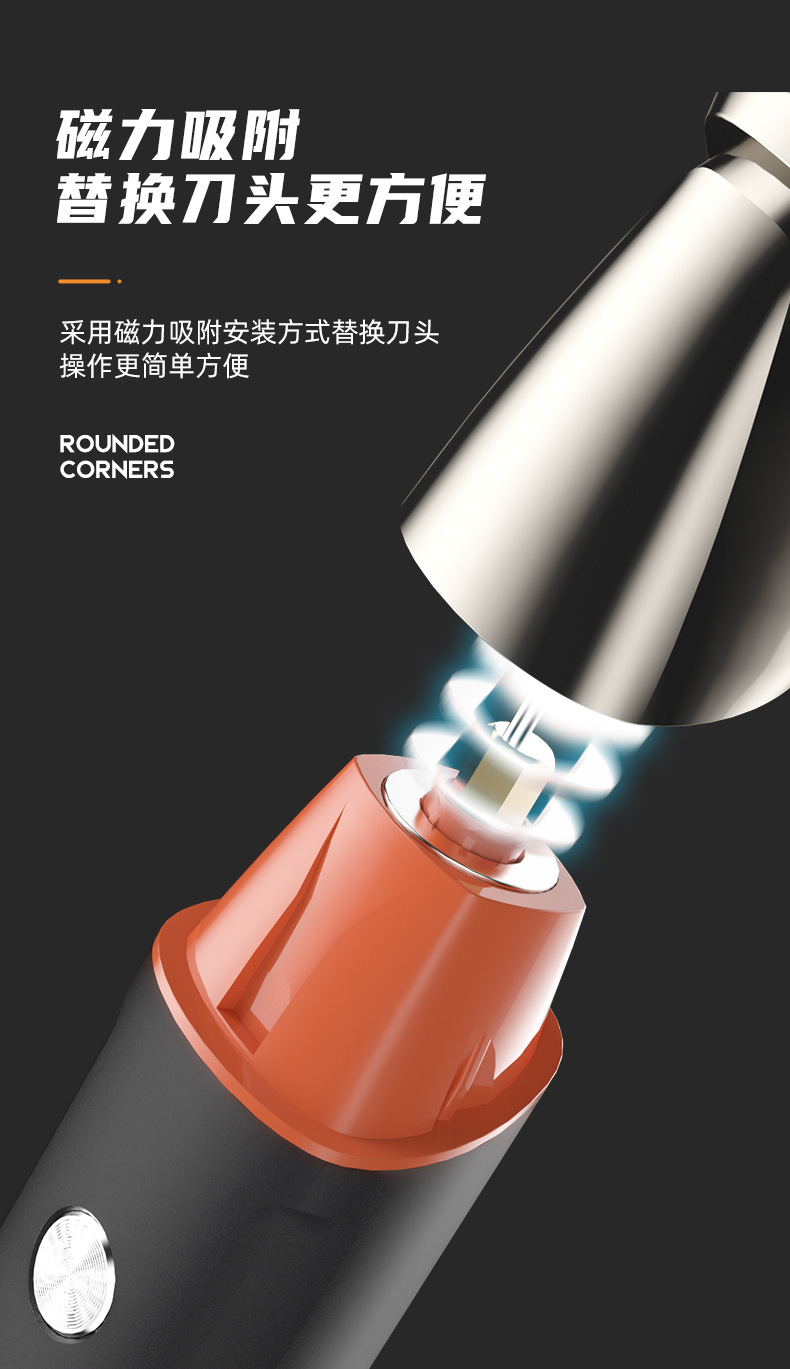 跨境款多功能电动理发器充电便捷家用剃头刀专业美发师同款电推子详情12