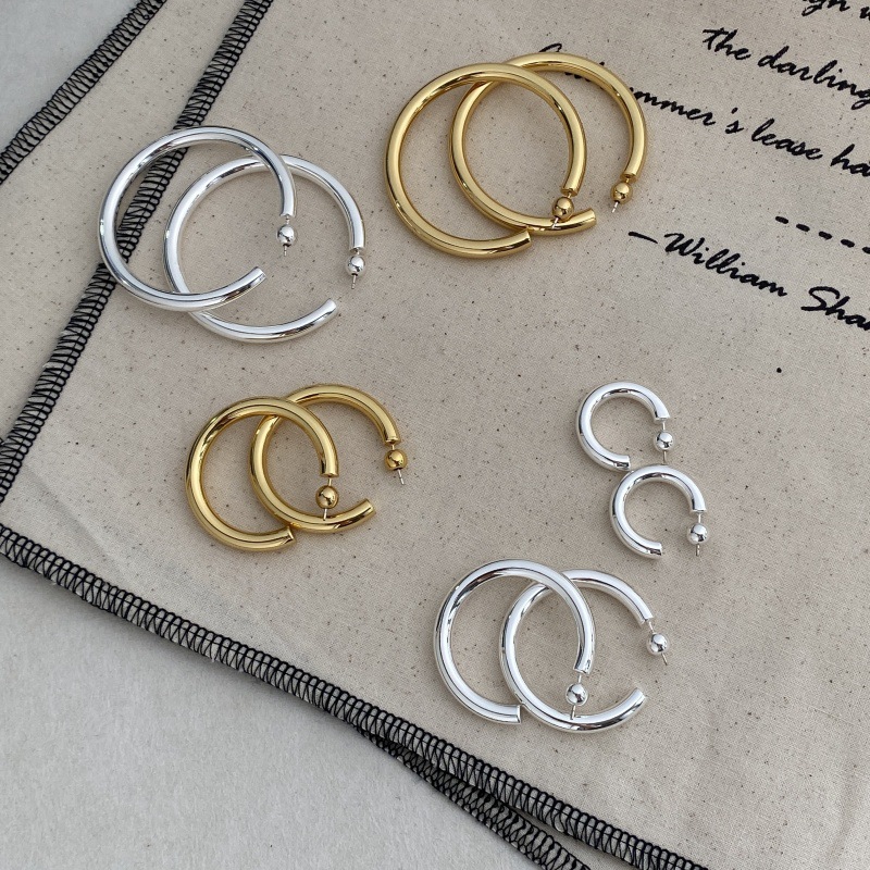 SophieBu*ai经典圆圈独特感耳圈高级感气质个性简约hoops耳环饰品详情7