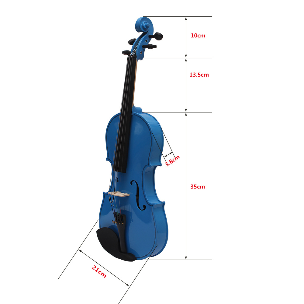 Factory direct sales of colored violins, wooden violins, beginners, adults and children practice solid wood violins (violin) pic 3