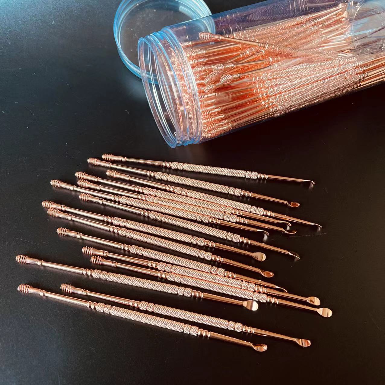 【 Zone 1-4 】 Rose gold ear scoops 100/ bucket 4000/ piece, new rose gold ear pickles, spiral ear scoops, spring ear scoops, double-head dual-purpose ear picking, 2 yuan supply pic 6
