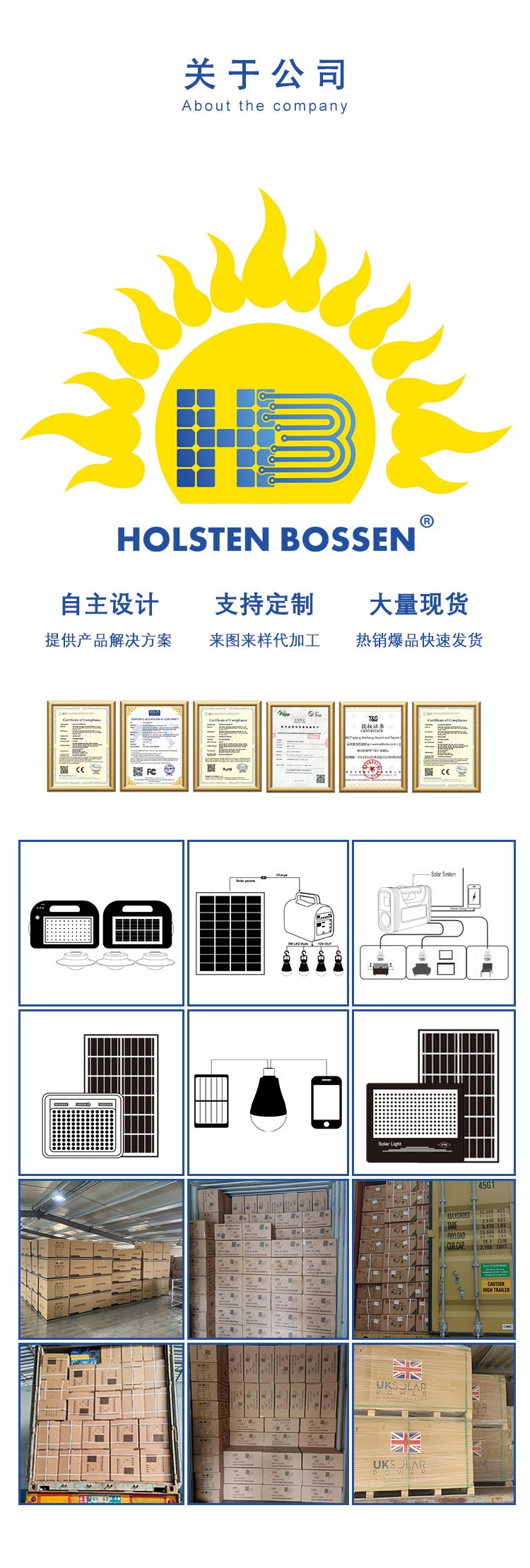 太阳能分体投光灯 工作灯无极调光长续航可充电多功能露营照明灯详情15