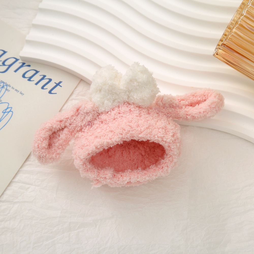 卡通毛茸茸迷你公仔服饰创意手工玩偶小娃衣软糯可爱换装头套配饰详情18