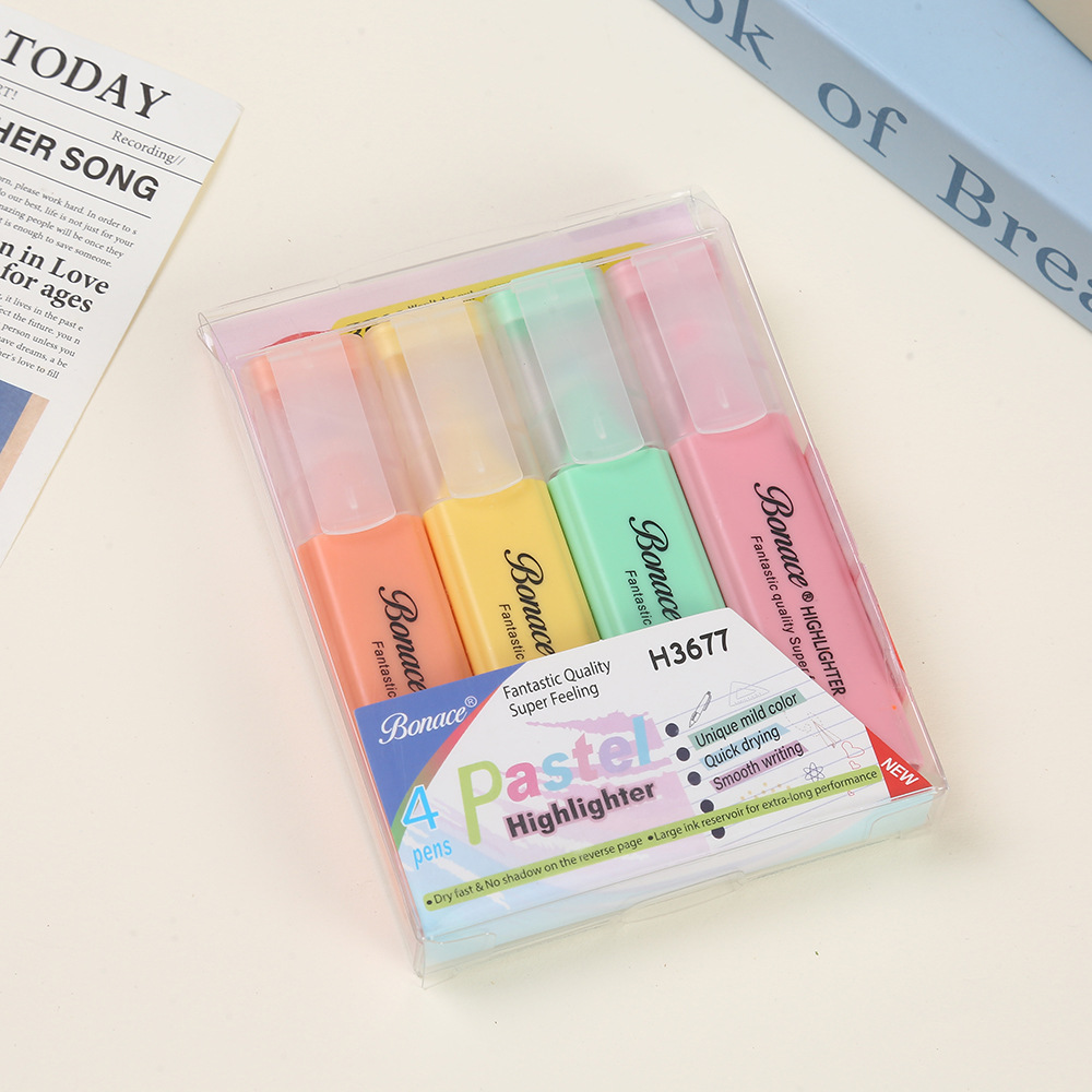 Wholesale of new flat-tipped large-capacity highlighters, student key marking watercolor pens, gift candy-colored markers pic 7