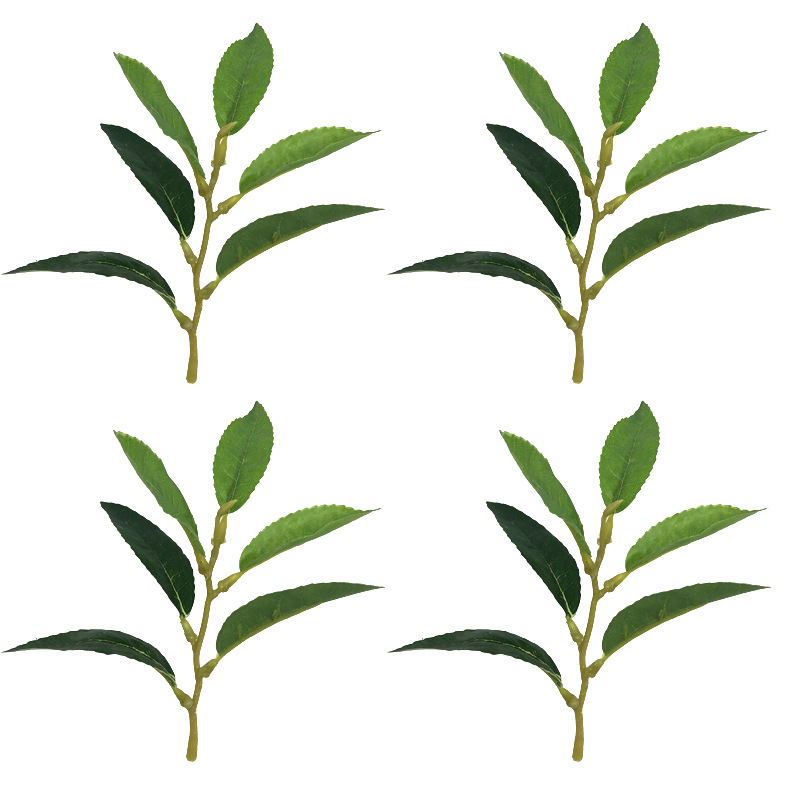 仿真茶叶绿植安吉白茶毛尖茶红绿茶单片称重工程DIY装饰摆设批发详情2