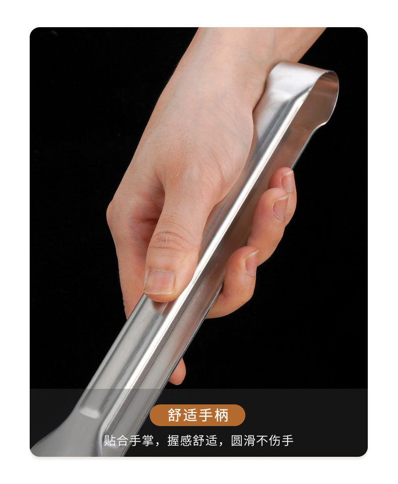 不锈钢梅花夹厨房烧烤牛排夹烤肉面包夹 耐高温防烫食品夹子详情8