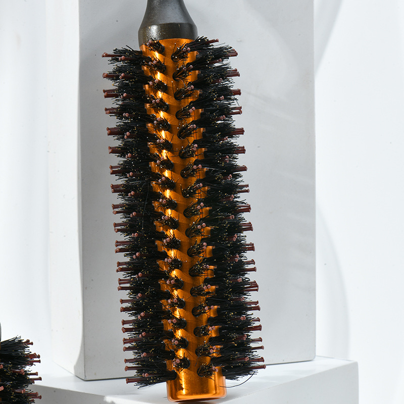 Pig bristle nylon holwood roller comb, large wave-shaped comb, clean and heat-resistant curling comb, fluffy shaped roller comb pic 2