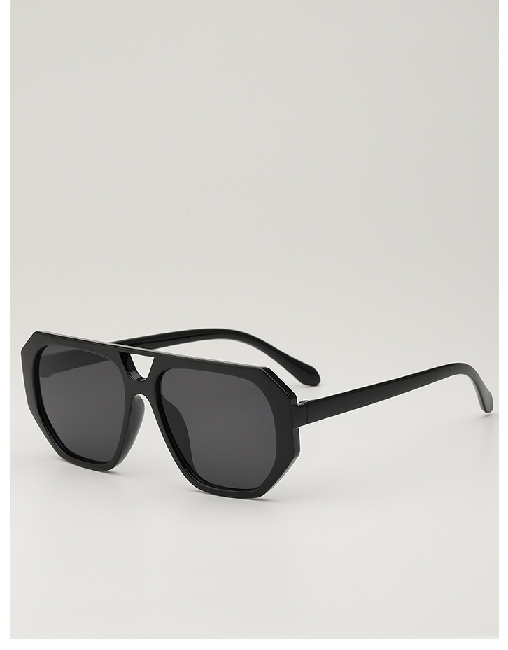 European and American retro square frame street style sunglasses, American high-end style ins style trendy sunglasses for men and women, round face sunglasses pic 7