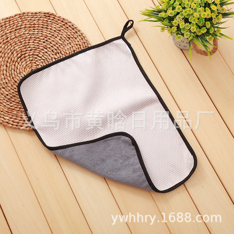 【 Chi Jia 】 Fish scale fabric composite coral fleece AB side thickened car cleaning cloth, car wash towel, rag, household cleaning cloth pic 4