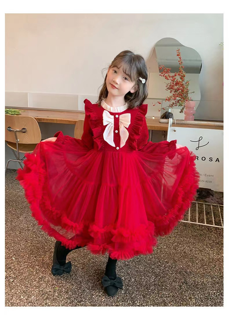 女童秋装连衣裙洋气秋冬小女孩2024新款裙子儿童装秋款公主裙秋季详情7