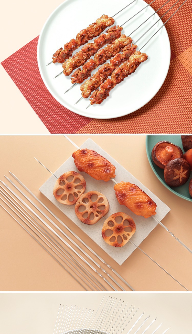 一件代发包邮/烧烤签c1V-签子家用钢签配件圆签烧烤用工具不锈钢详情5