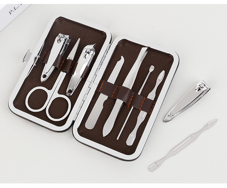 7-piece nail clipper set in leather box, beauty and nail care tools, printable gift nail clipper set pic 35
