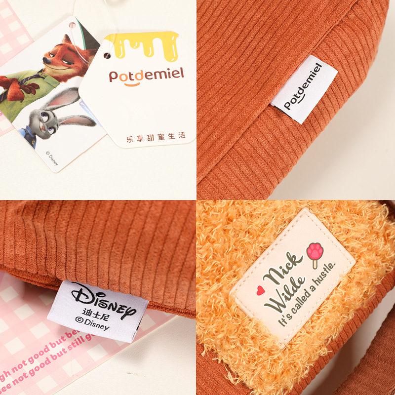 Officially authorized Zootopia Judi Nick Stuych Minnie plush single-shoulder bag Crossbody bag, large capacity double pic 17