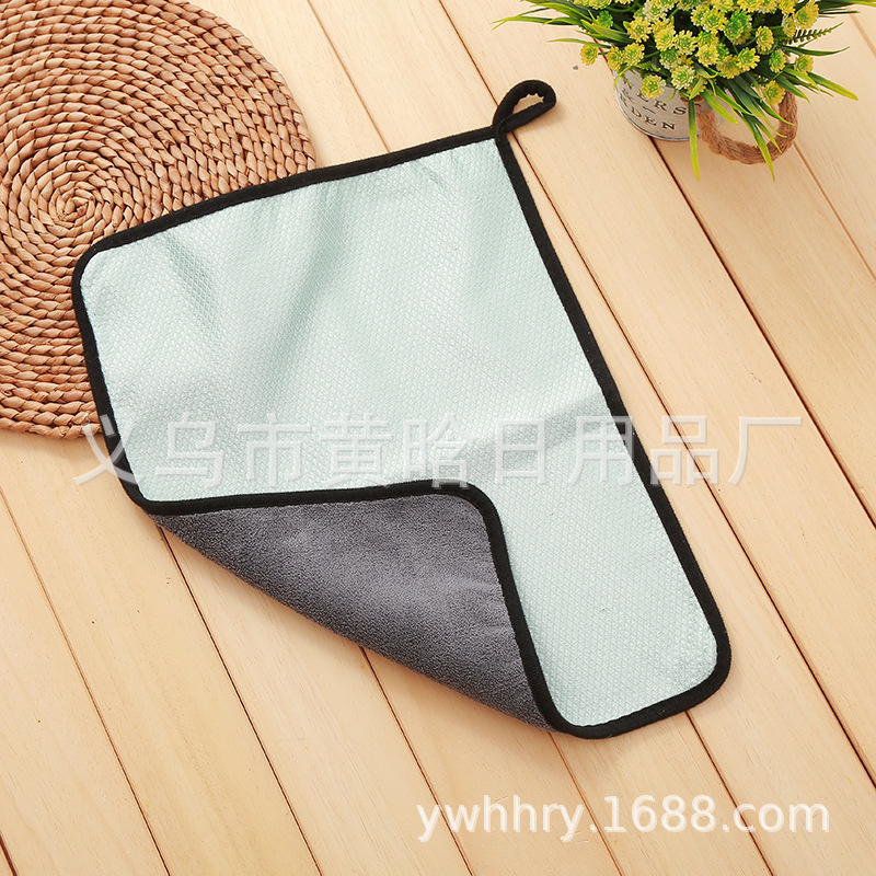 【 Chi Jia 】 Fish scale fabric composite coral fleece AB side thickened car cleaning cloth, car wash towel, rag, household cleaning cloth pic 5