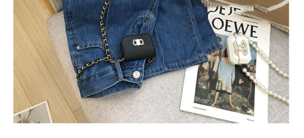 2025秋季新款蓝色设计感小众牛仔裤女韩版高腰显瘦百搭直筒阔脚裤详情4