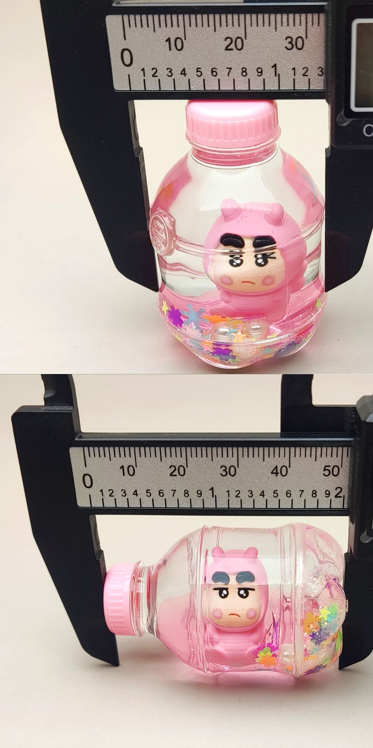 创意亚克力入油流沙瓶卡通系列钥匙扣汽车配饰桌面摆件饰品详情11