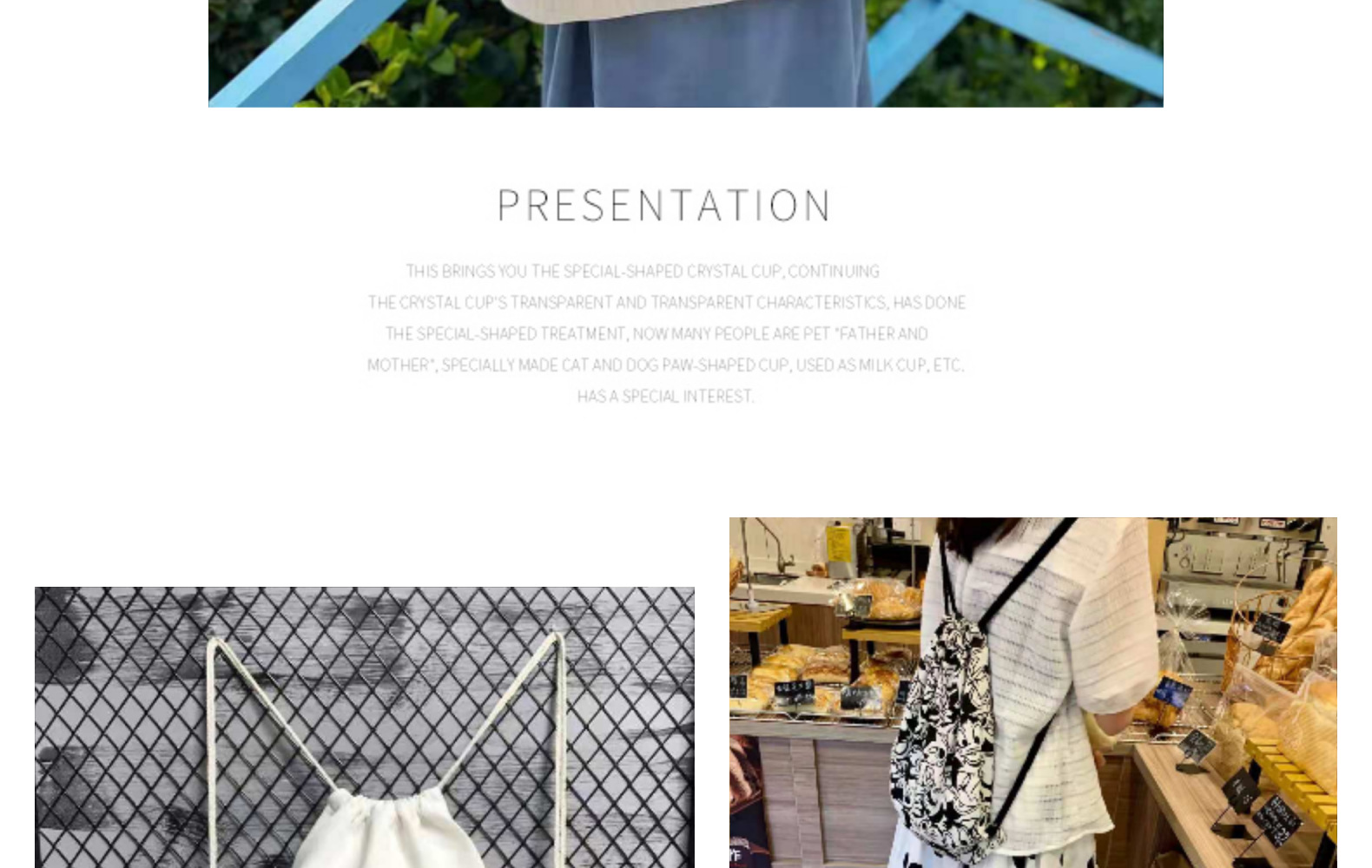 Student book bag, tutorial bag, art bag, casual shoulder bag, A05 canvas dual-purpose backpack, drawstring pocket for storage pic 8