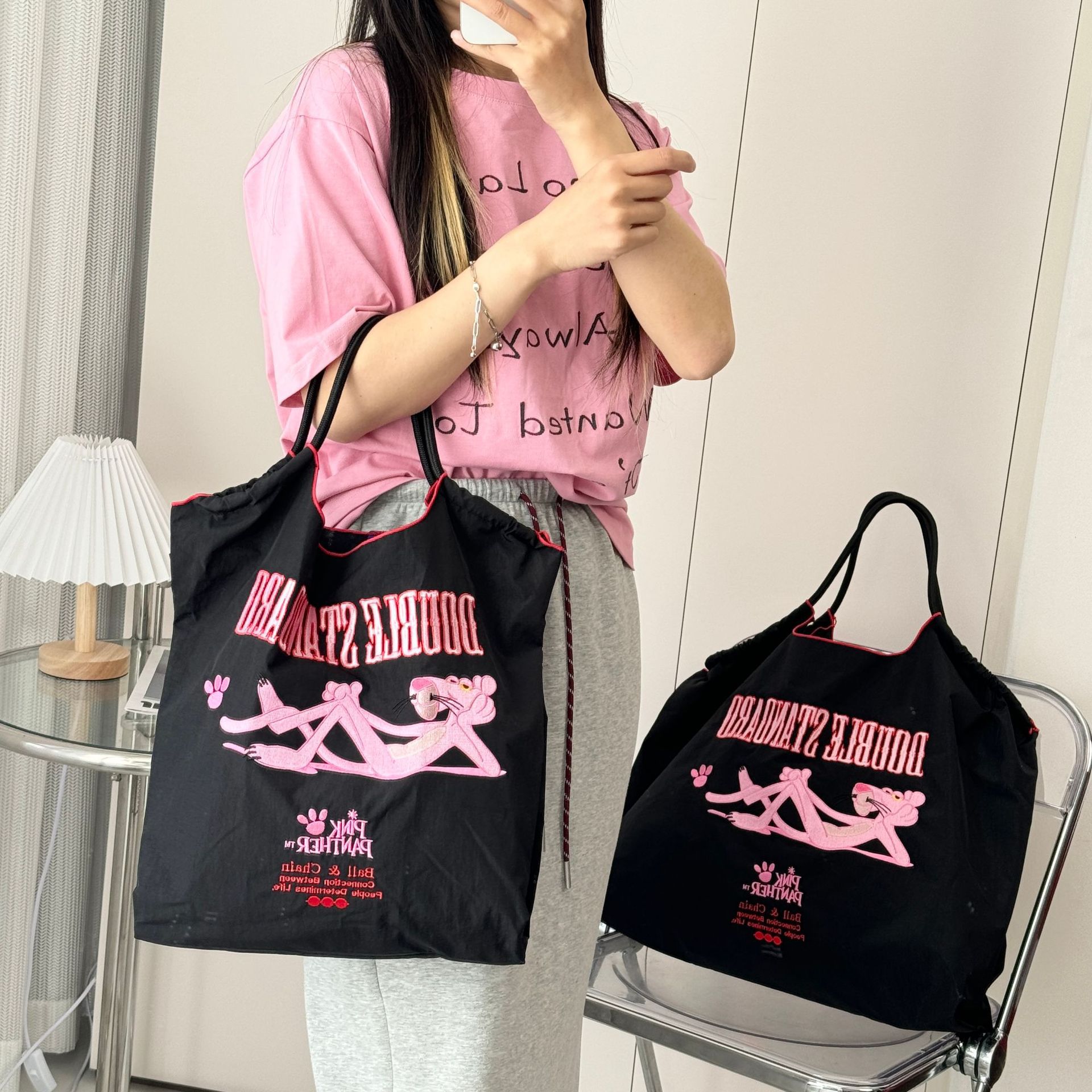高级感秋冬季托特包女生刺绣手拎包大容量小众斜挎便携手提单肩包详情9