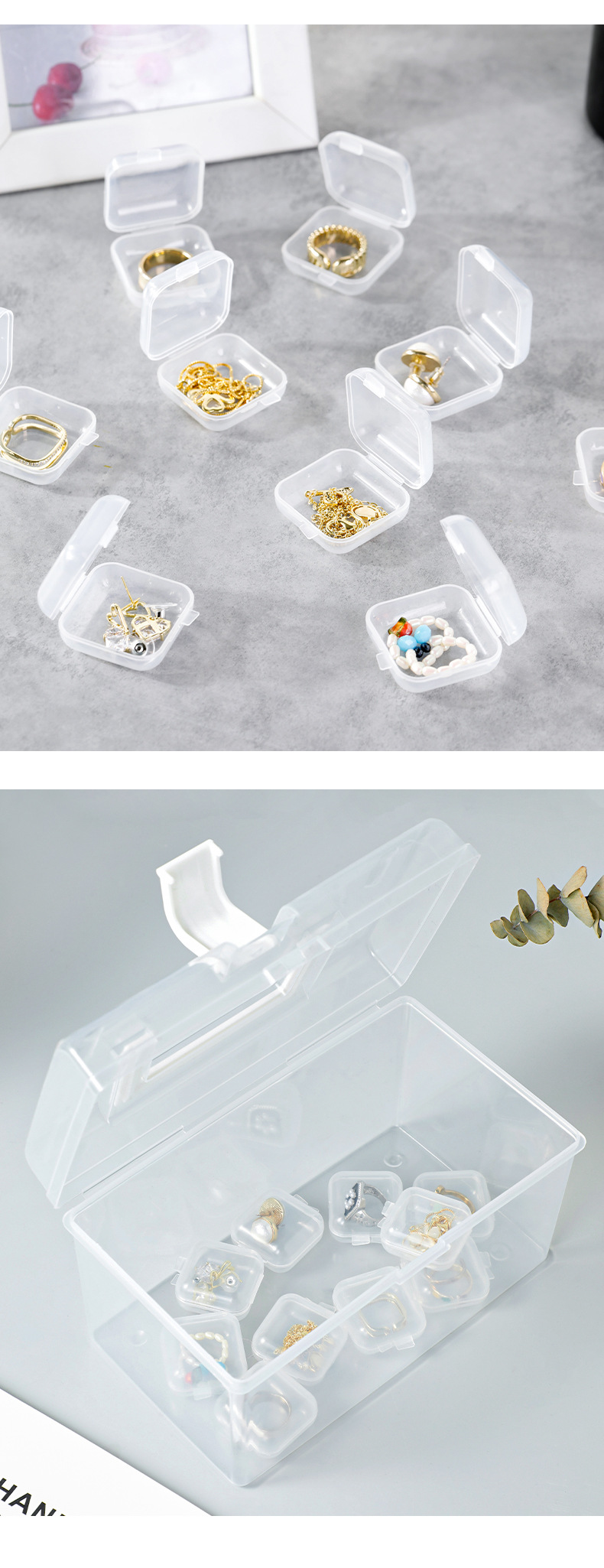 PVC防氧化透明塑料收纳盒便携防尘盒子项链耳饰整理首饰盒详情14