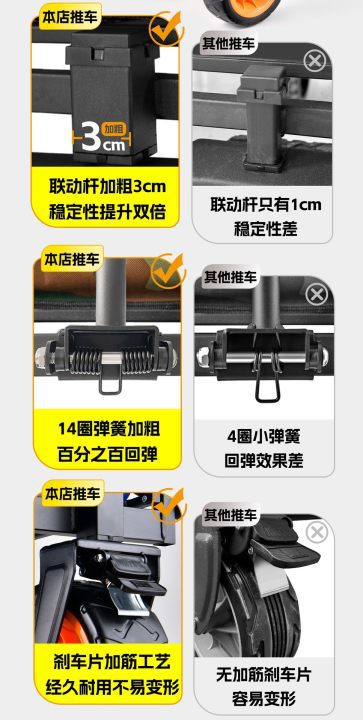 可升降折叠户外露营车摆摊加升降桌摆地摊露营推车露营摆摊小推车详情11