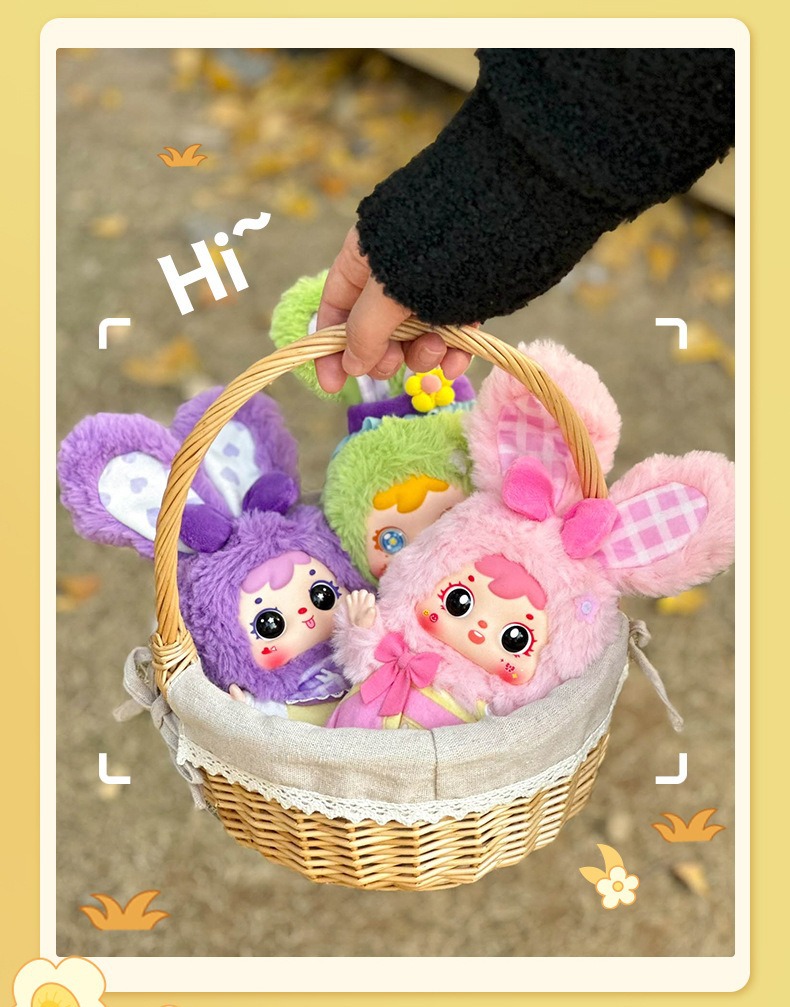 正版三小毛小熊小免的欢乐野餐系列挂件毛绒潮玩盲盒批发背包装饰详情10