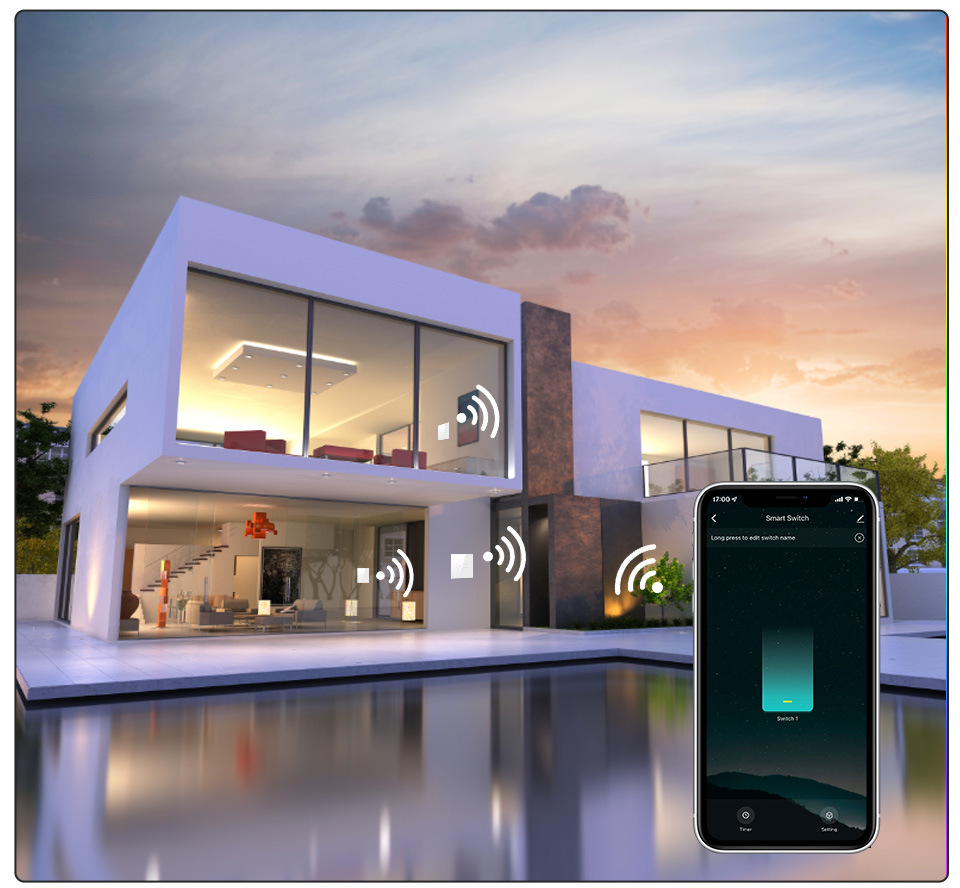 Tuya WiFi+ Bluetooth +RF smart touch switch, single-fire and zero-fire universal European and British standard switch pic 13