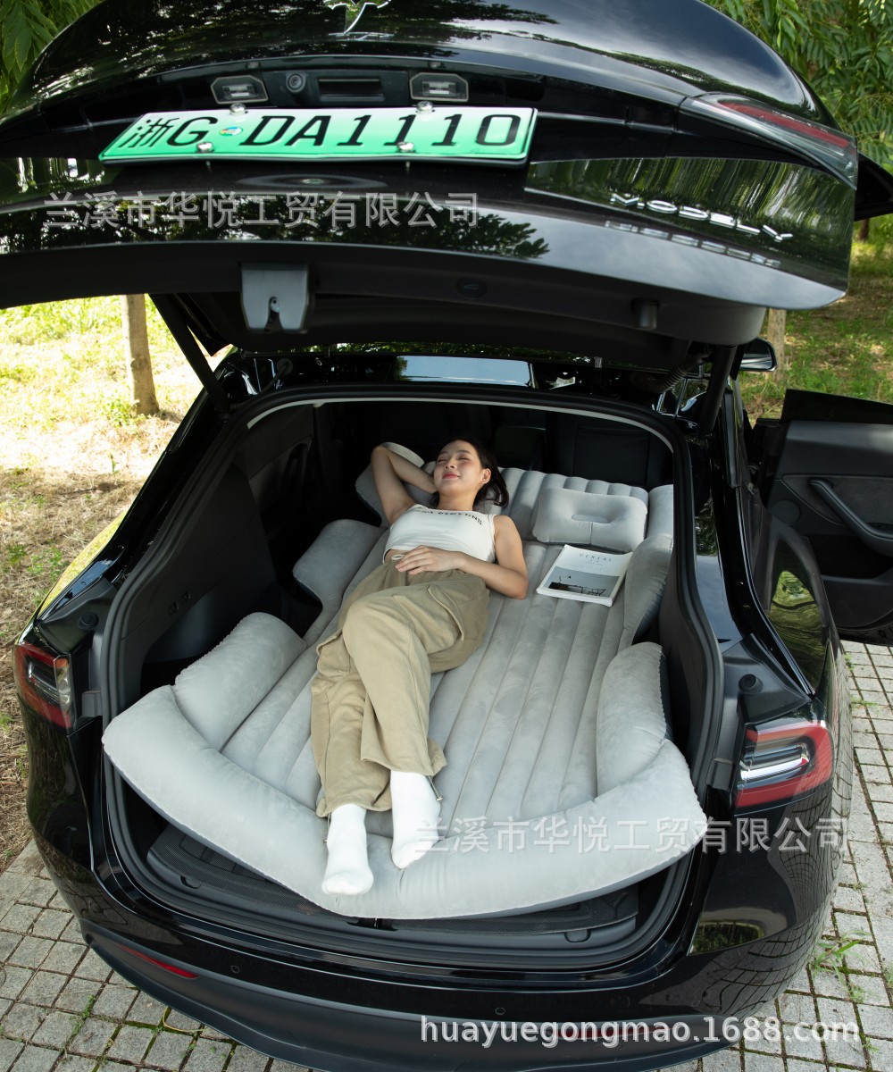 现货车载床垫植绒通用款可折叠汽车充气床家用旅行休息后排睡垫详情25