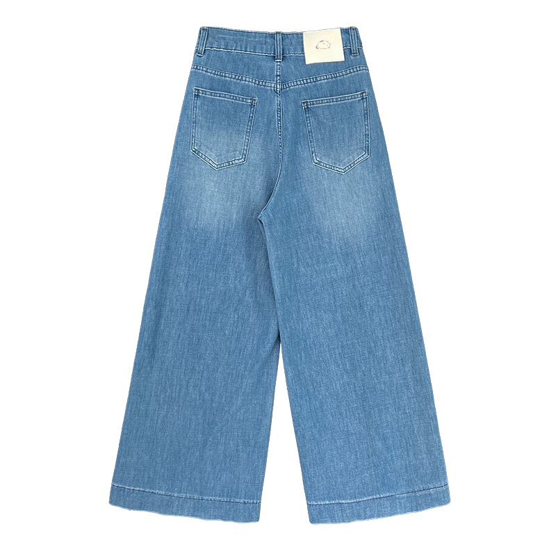 Luxi American 9-inch slightly flared jeans for women, 2025 Summer New style casual loose wide-leg pants with a drape, 68326 pic 48