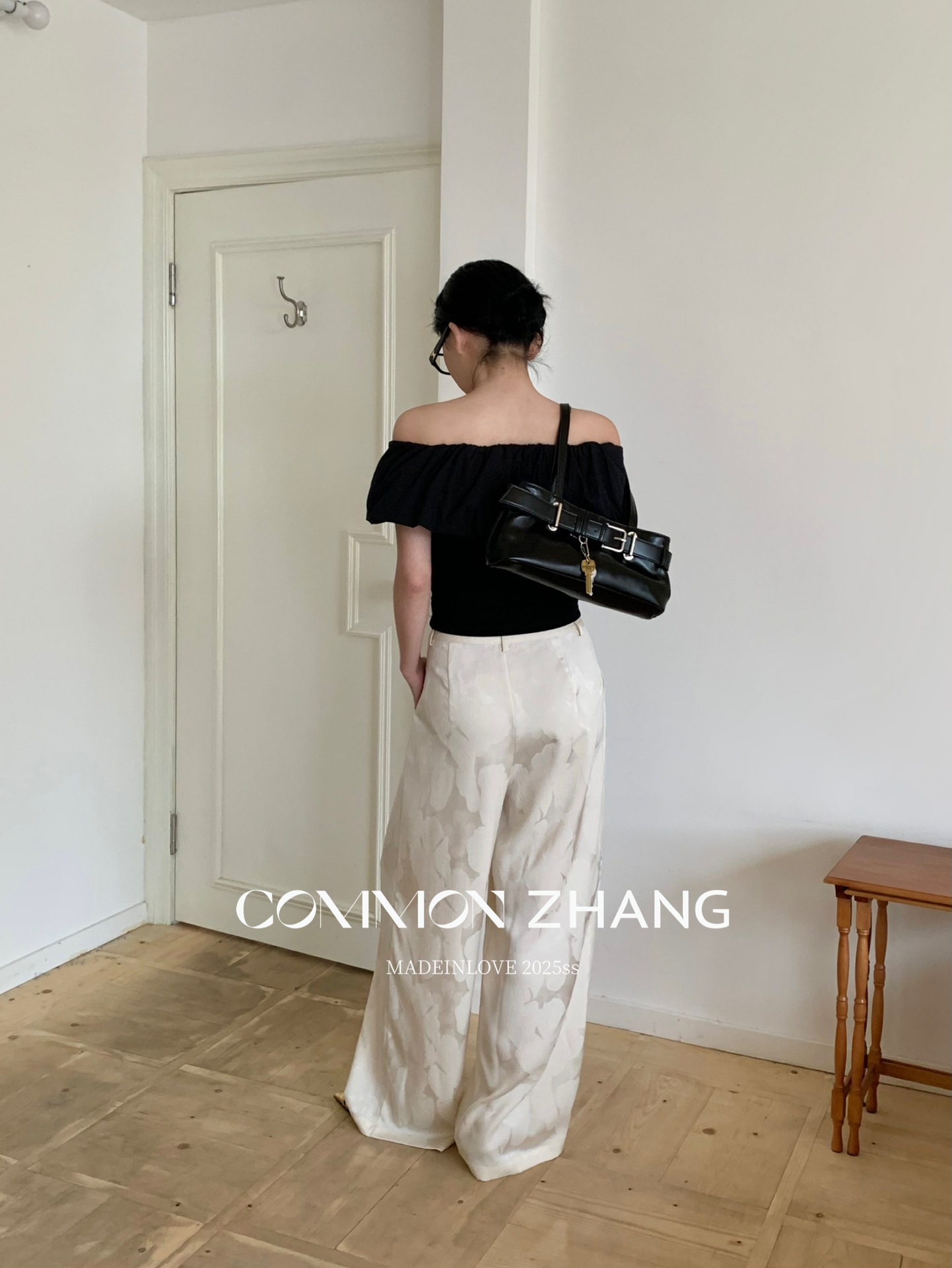 CZ ZHANG夏季韩版通勤时髦质感低腰阔腿垂感拖地百搭休闲裤B21335详情15