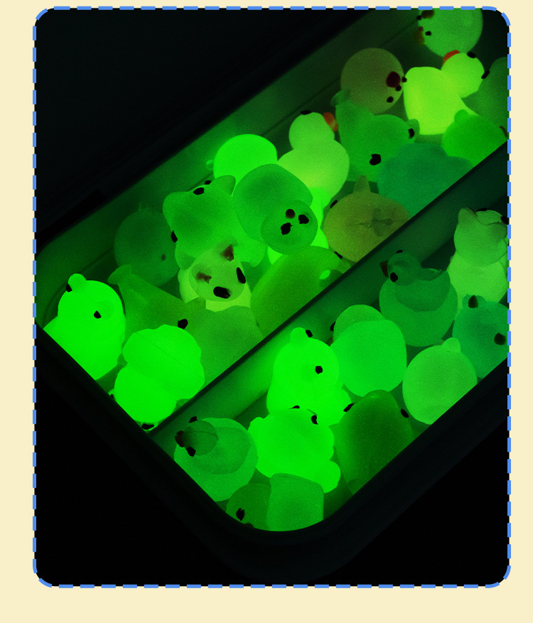 Surprise luminous blind bag small toys, small animals, mini independent packaging, three-dimensional model, luminous simulation cartoon, random pic 15