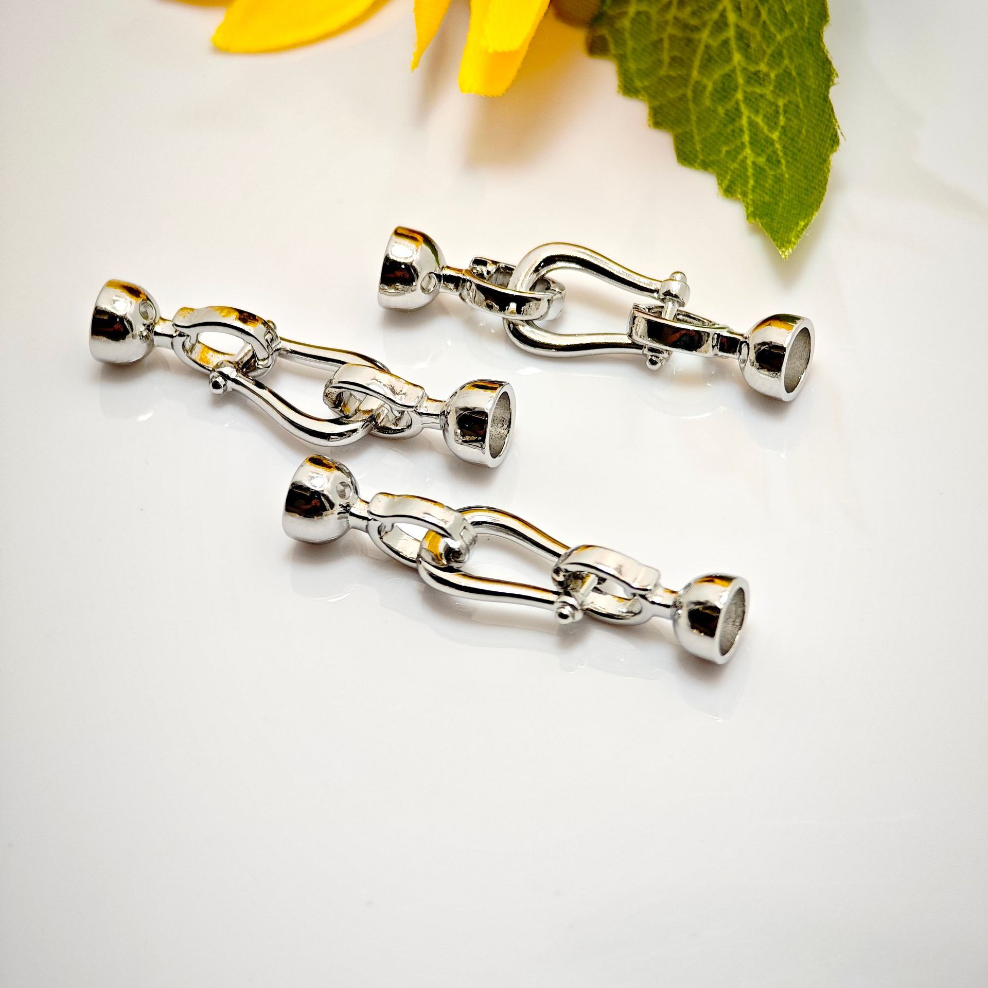 Pearl necklace buckle, cross buckle, electroplated high color retention mother-of-pearl necklace buckle, DIY bracelet, necklace buckle, D-shaped buckle pic 12