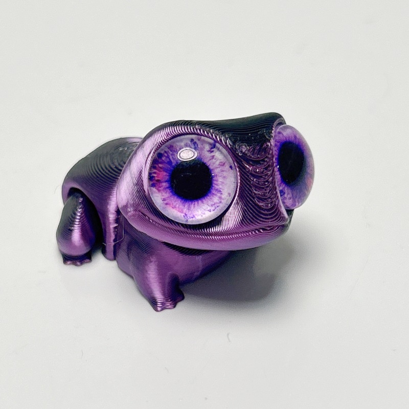 3D打印可爱大眼蛙守宫蛙摆件关节仿真眼睛迷你青蛙玩具礼物跨境详情12
