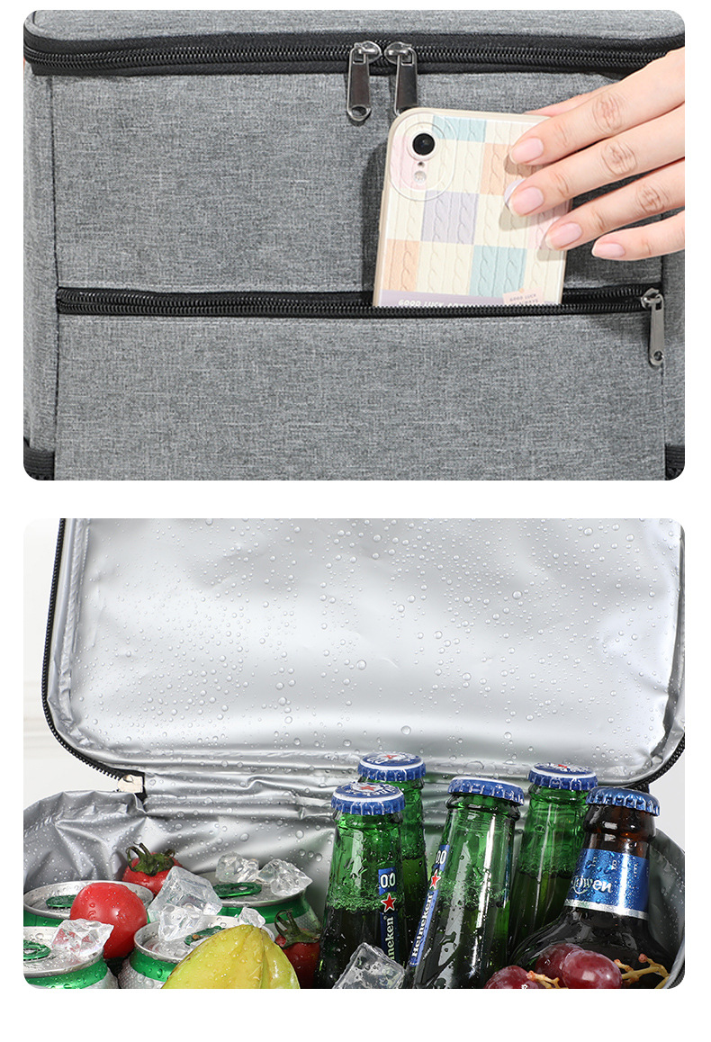 跨境专供双肩冰包批发便携午餐包折叠冷藏露营野餐包双肩保温背包详情15