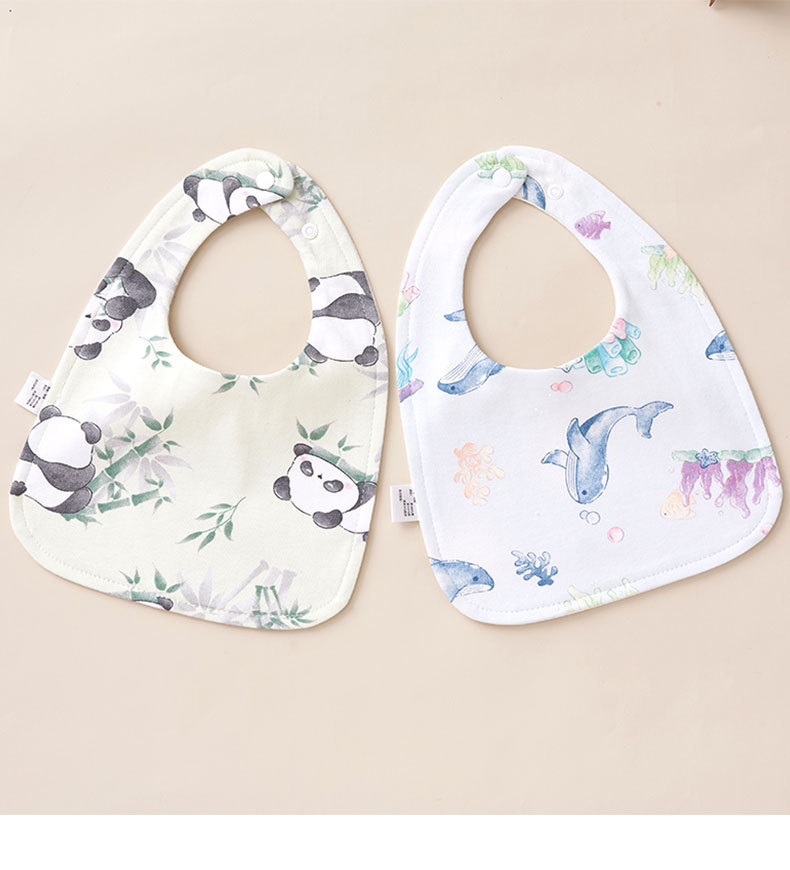 婴幼儿纯棉防水围嘴新生儿用品宝宝防湿衣小孩围兜口水巾纯棉饭兜详情12