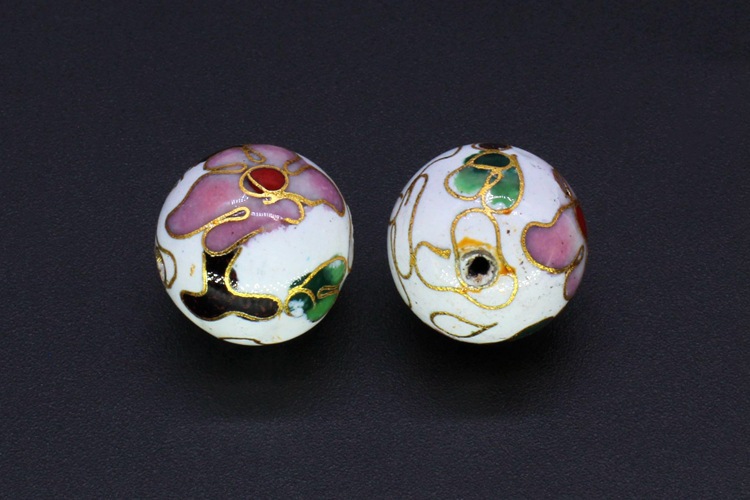 Traditional copper-based cloisonne enamel jewelry, prayer beads, chain accessories, Jingtai blue polished 12#, 14#, 16# round beads pic 29